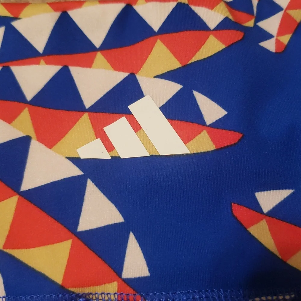 Adidas X Farm Rio Women's Psychedelic Wave Blue Leggings - Picture 5 of 11